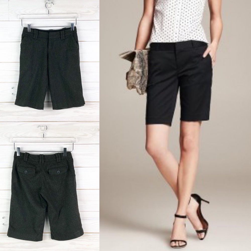 Banana Republic Wool Bermuda Shorts Ryan Fit Sz 00